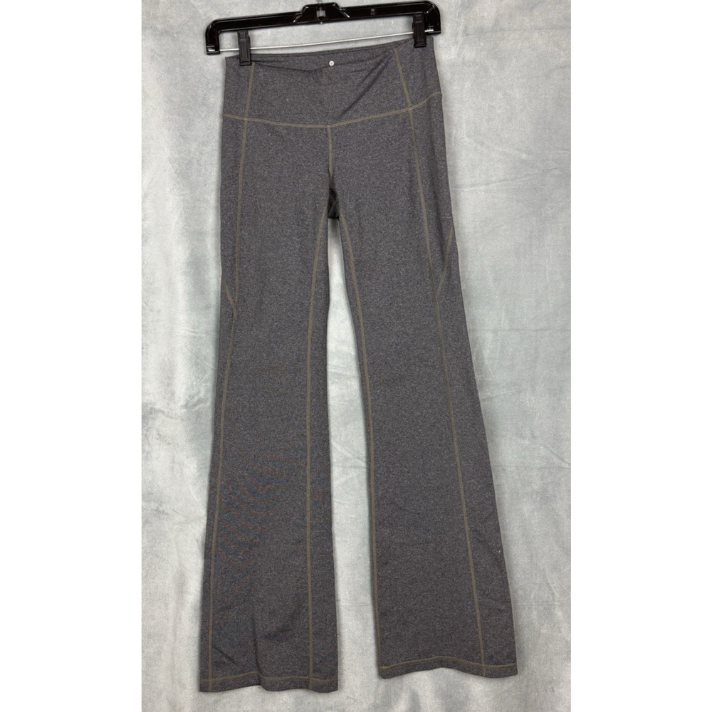 Athleta Flare Yoga Pants Gray Womens Small Nylon Blend Style #903795